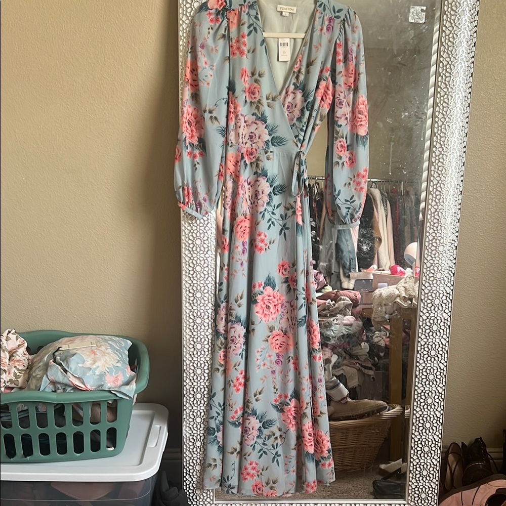 Yumi Kim Floral Wrap Dress in Pastel Hues